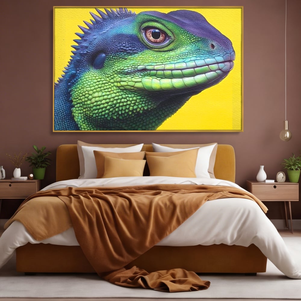 Tablou Canvas cu Soparla Verde si Albastra, Verde si Albastru, M1520